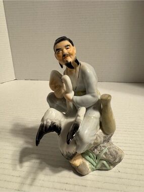 VTG Chinese Sculpture “Scholar with goose”